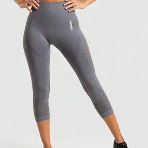 Gymshark Energy+ Seamless Cropped Leggings - Gray - M